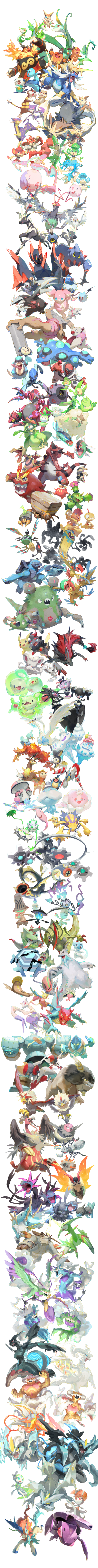 absurdres, accelgor, alomomola, amoonguss, apple, apple_core, archen, archeops