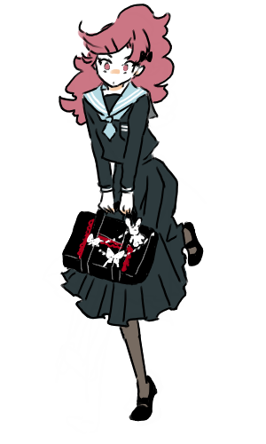 1boy, ayabe_kihachirou, bag, black_shoes, crossdressing, crossdressing_(mtf), fashion, grey_pantyhose