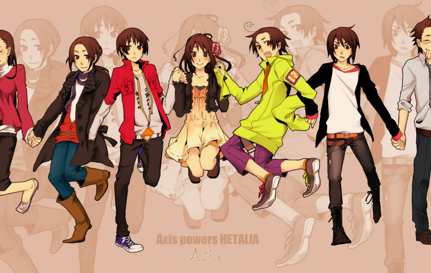 00s, 2girls, 5boys, alternate_costume, annotated, axis_powers_hetalia, bad_id, bad_pixiv_id