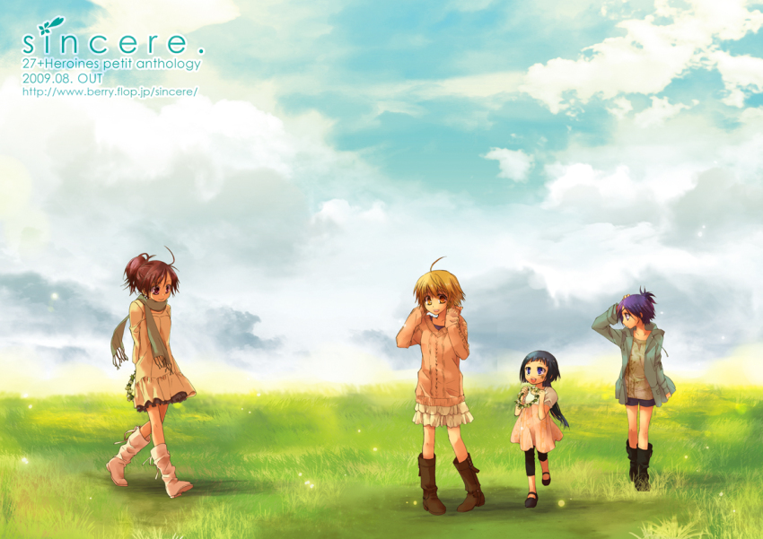 00s, 4girls, blonde_hair, brown_hair, chrome_dokuro, female_focus, full_body, katekyo_hitman_reborn!