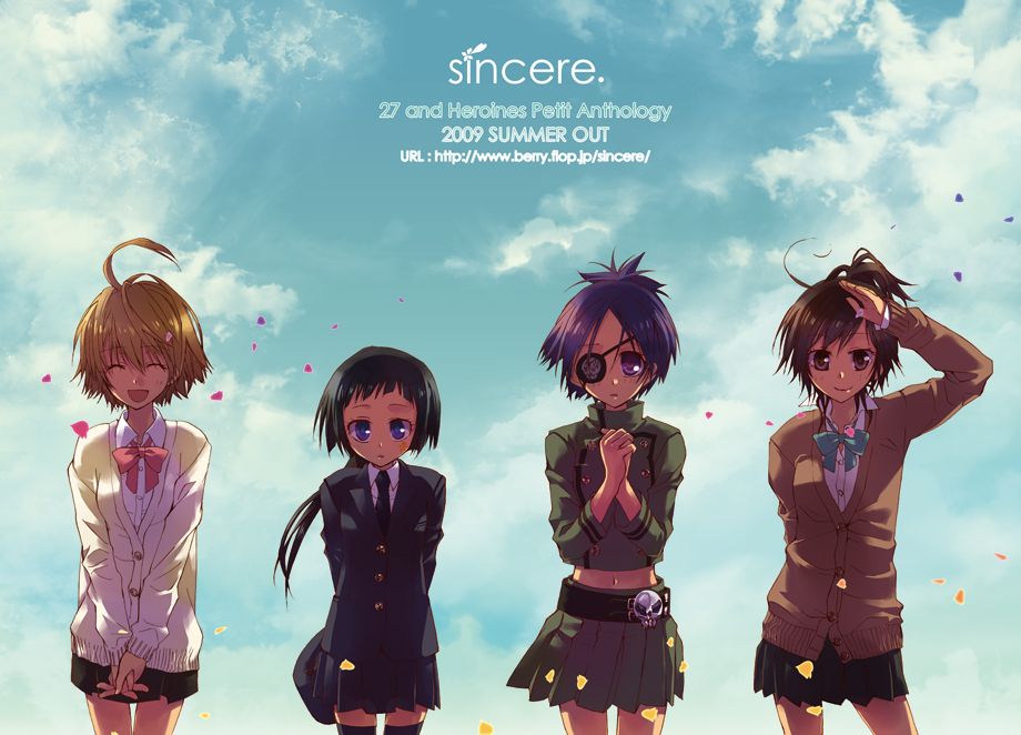 00s, 4girls, blonde_hair, brown_hair, chrome_dokuro, eyepatch, female_focus, katekyo_hitman_reborn!