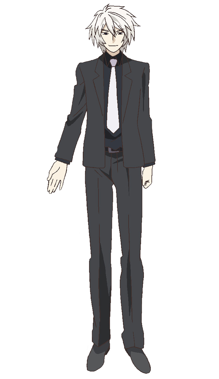 1boy, black_eyes, date_a_live, highres, necktie, official_art, sir_isaac_ray_peram_westcott, white_hair