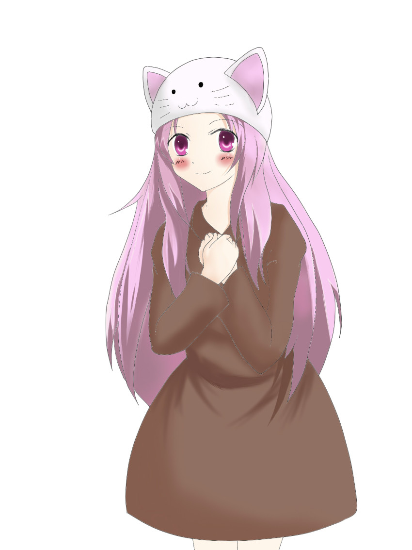 1girl, animal_hat, bad_id, bad_pixiv_id, cat_hat, female_focus, hat, highres