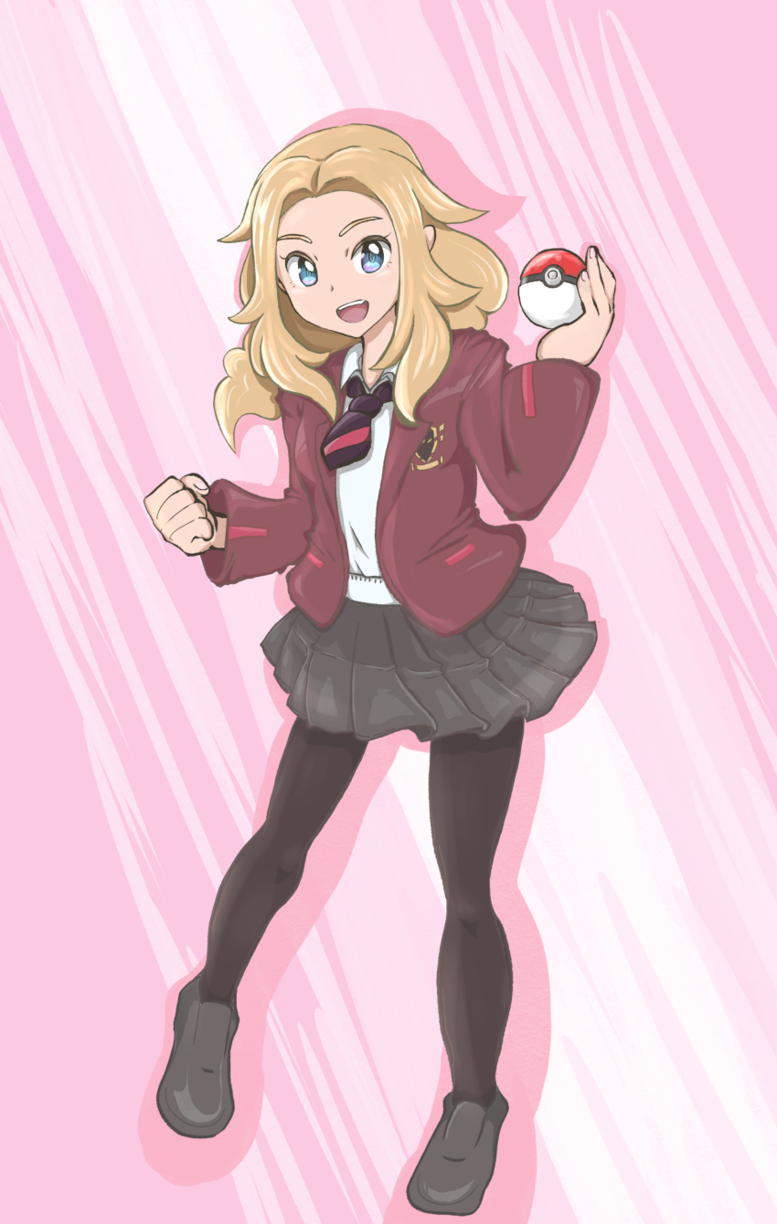 1girl, absurdres, blonde_hair, blue_eyes, eyebrows, female_focus, highres, jacket