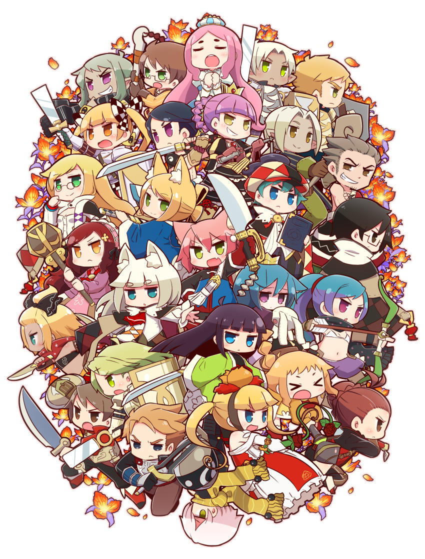 >:(, >_<, 6+boys, 6+girls, 7th_dragon, 7th_dragon_(series), :<, :d