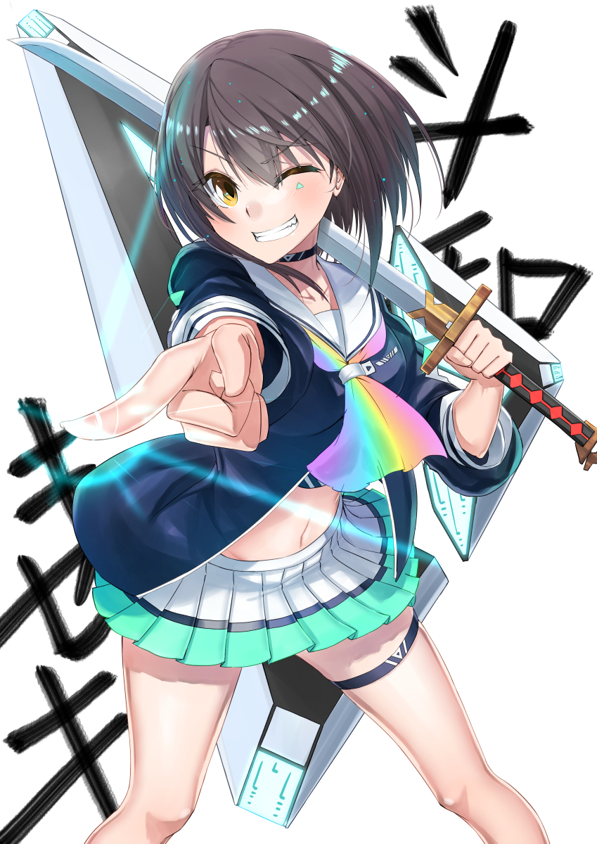 1girl, ascot, bad_id, bad_pixiv_id, black_choker, black_hair, blue_jacket, choker