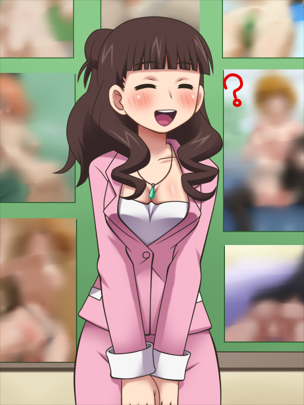 1girl, awa, brown_hair, mitsudomoe_(manga), ponytail, sugisaki_marina, tagme