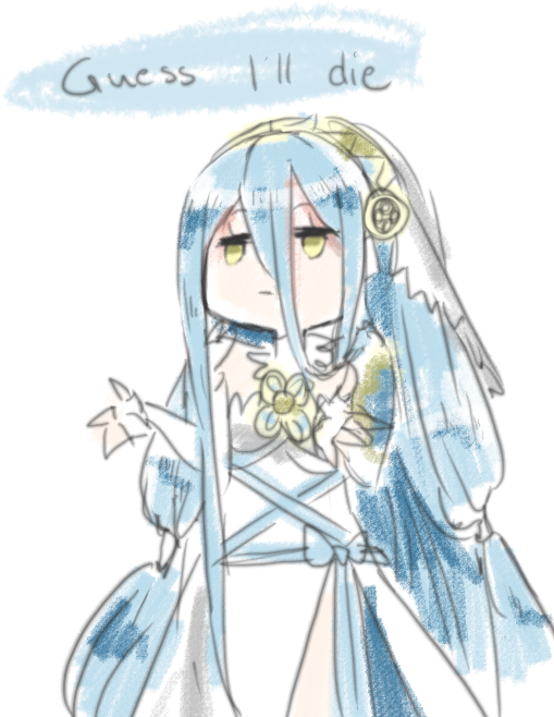1girl, azura_(fire_emblem), blue_hair, empty_eyes, english_text, female_focus, fire_emblem, guess_i'll_die_(meme)