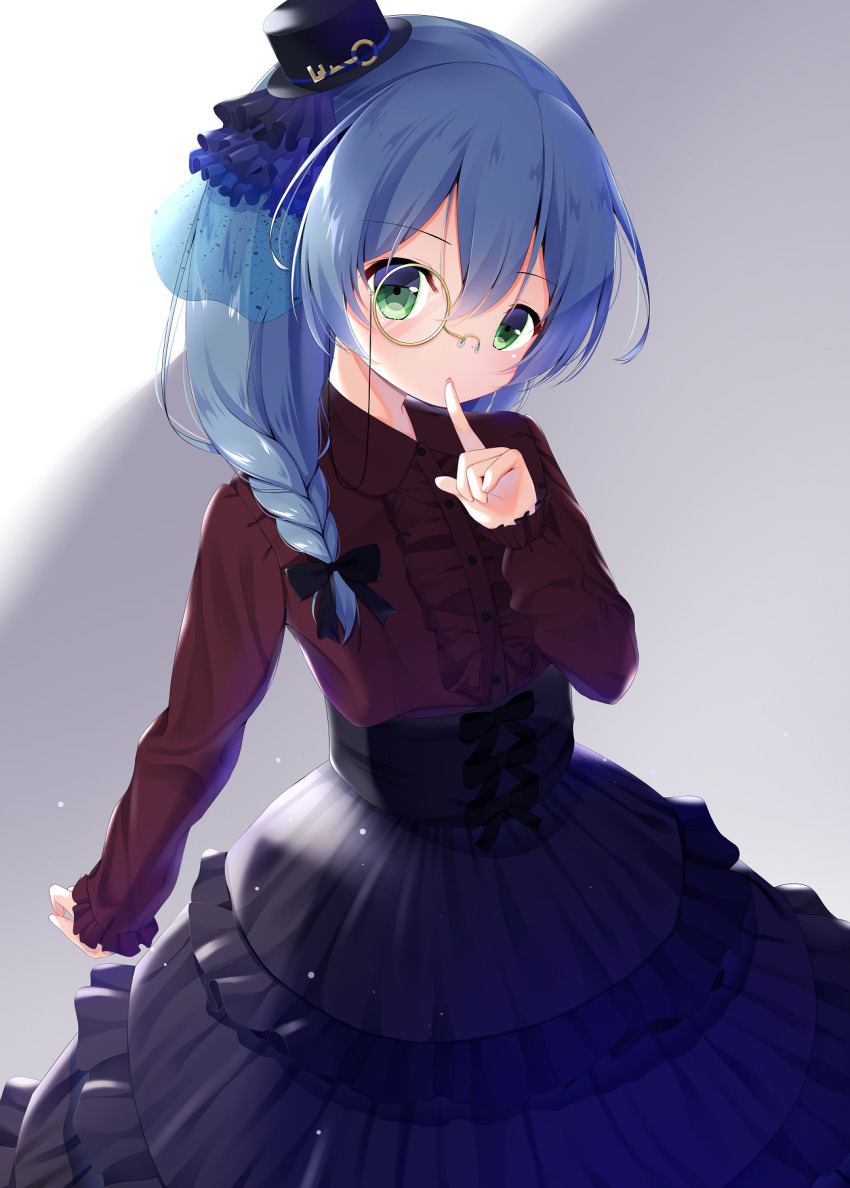 10s, 1girl, asahi_rokka, bang_dream!, bang_dream!_girls_band_party!, black_bow, black_headwear, black_skirt