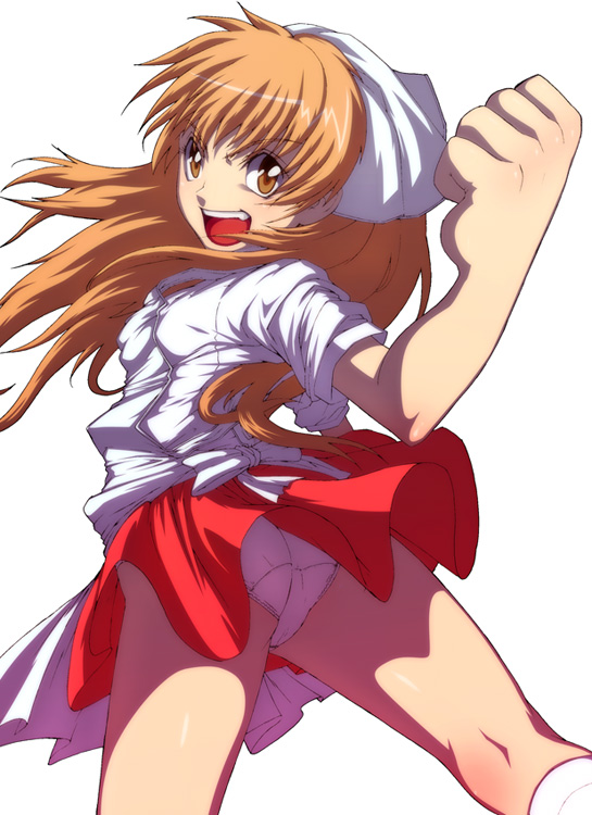 00s, 1girl, ass, caryo, female_focus, muteki_kanban_musume, onimaru_miki, panties