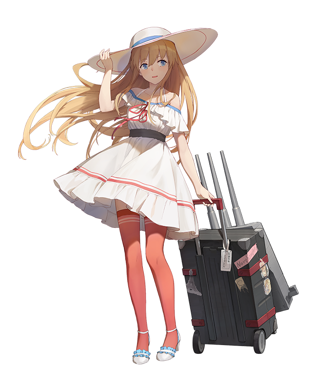 1girl, blue_eyes, dress, female_focus, full_body, hand_on_headwear, hat, high_heels