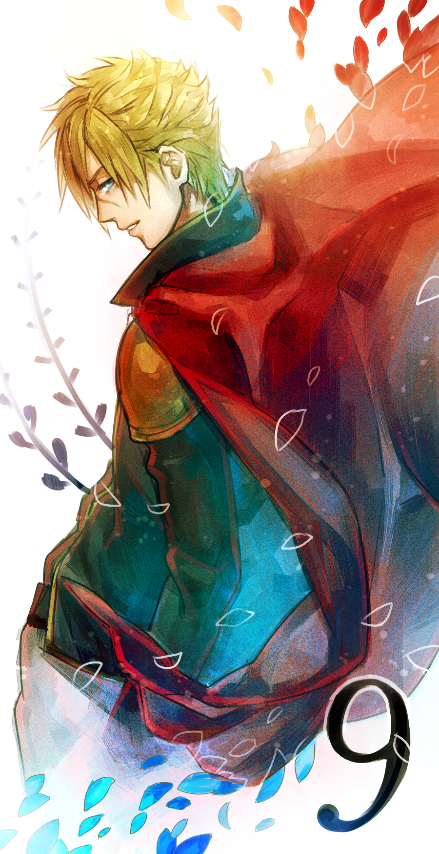 1boy, akademeia_uniform, bad_id, bad_pixiv_id, blue_eyes, cape, final_fantasy, final_fantasy_type-0