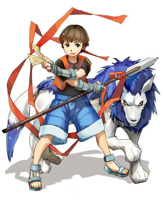 1boy, arc_the_lad, arc_the_lad_iii, brown_eyes, brown_hair, commentary_request, feet, geetgeet