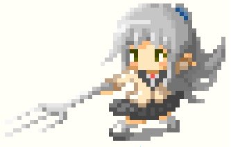 1girl, alternate_weapon, angel, angel_beats!, angel_wings, black_shoes, black_skirt, blade