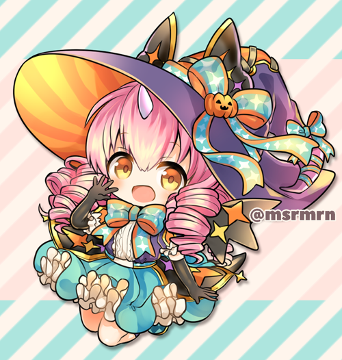 1girl, :d, bad_id, bad_pixiv_id, black_gloves, blue_bow, blue_footwear, blue_skirt