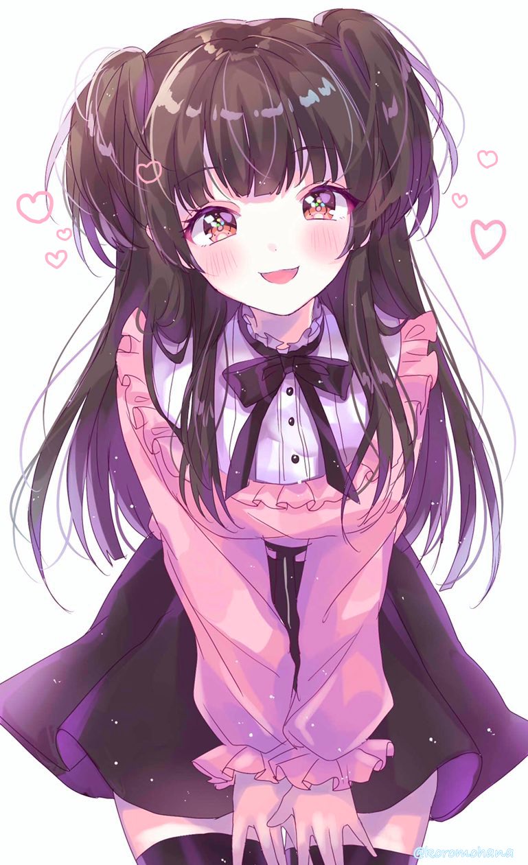 1girl, black_hair, black_ribbon, black_skirt, black_thighhighs, blunt_bangs, blush, bow