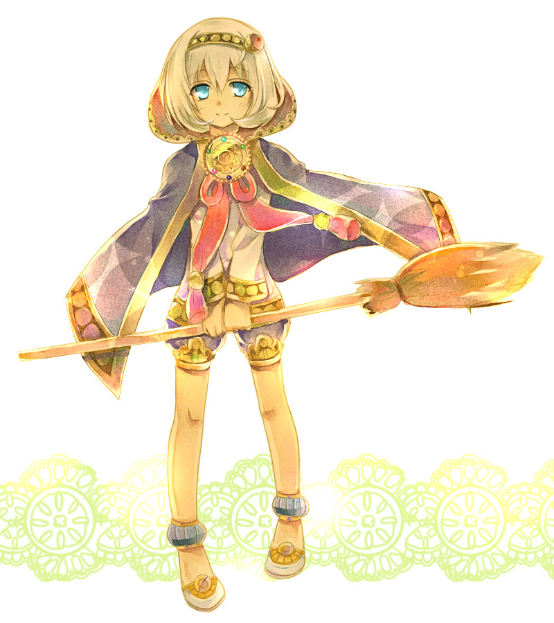 bad_id, bad_pixiv_id, blue_eyes, broom, gensou_suikoden, gensou_suikoden_tierkreis, grey_hair, manaril_(suikoden), peperonchiino, short_hair, solo