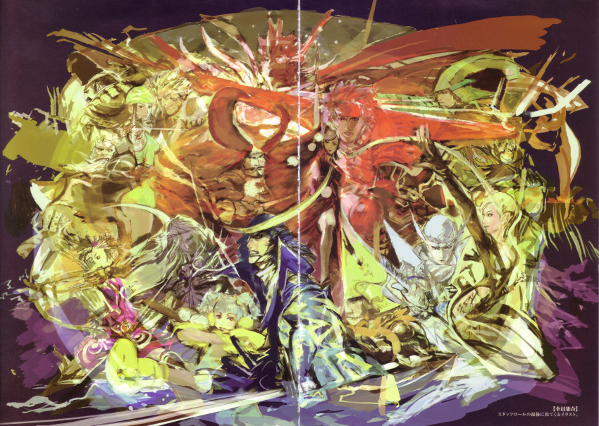 00s, 4girls, 6+boys, absurdres, akechi_mitsuhide_(sengoku_basara), armor, ass, date_masamune_(sengoku_basara)