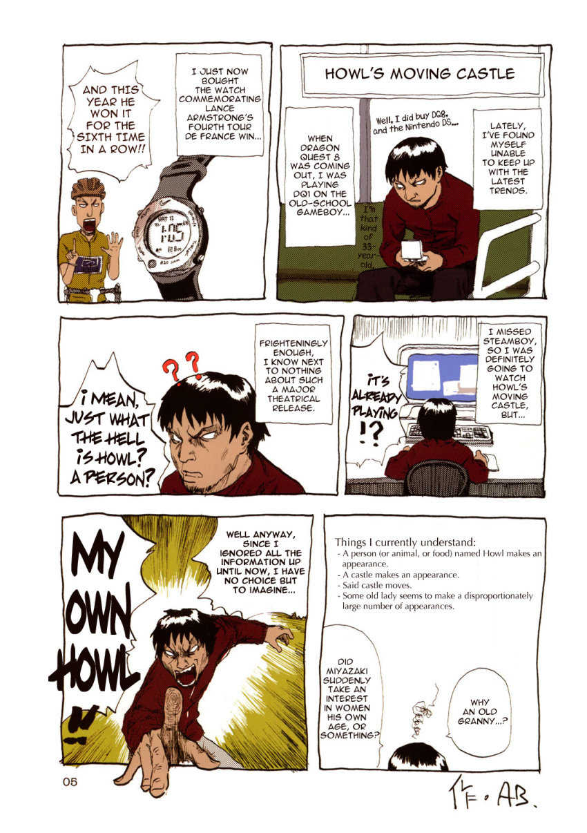 00s, 2boys, abe_yoshitoshi, artist_self-insert, comic, dragon_quest, dragon_quest_viii, english_text