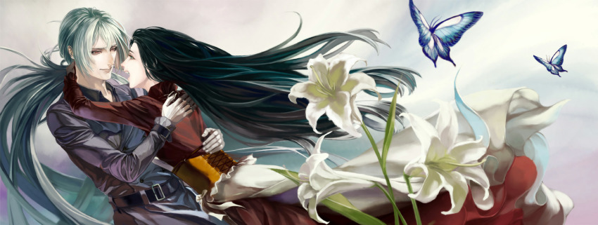 1boy, 1girl, fata_morgana_no_yakata, game_cg, giselle_(fata_morgana_no_yakata), michel_bollinger, moyataro, official_art