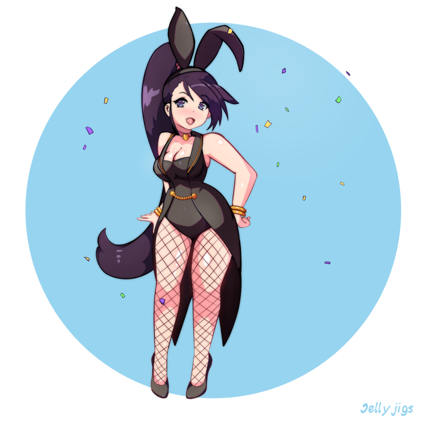 1girl, animal_ears, artist_name, bangle, bare_arms, bare_shoulders, black_footwear, black_hairband