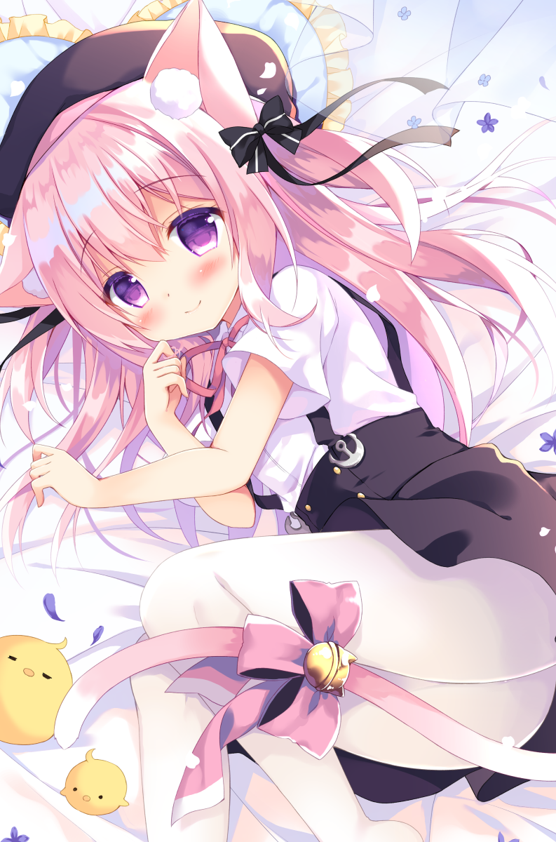 1girl, anchor, animal, animal_ear_fluff, animal_ears, ass, azur_lane, baby_animal