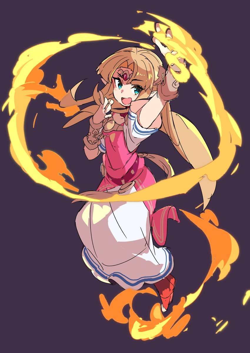 1girl, bead_necklace, beads, blonde_hair, blue_eyes, bracer, circlet, dress