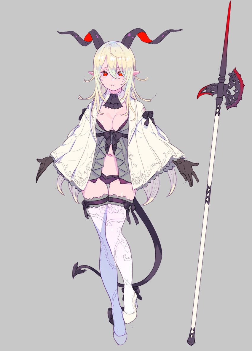 1girl, absurdres, babydoll, black_bow, black_gloves, black_panties, black_ribbon, blonde_hair