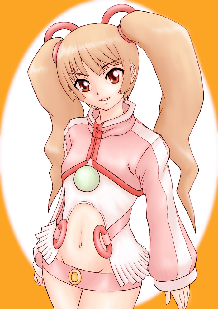 00s, 1girl, amy_(bakuretsu_tenshi), bakuretsu_tenshi, belt, belt_skirt, female_focus, navel