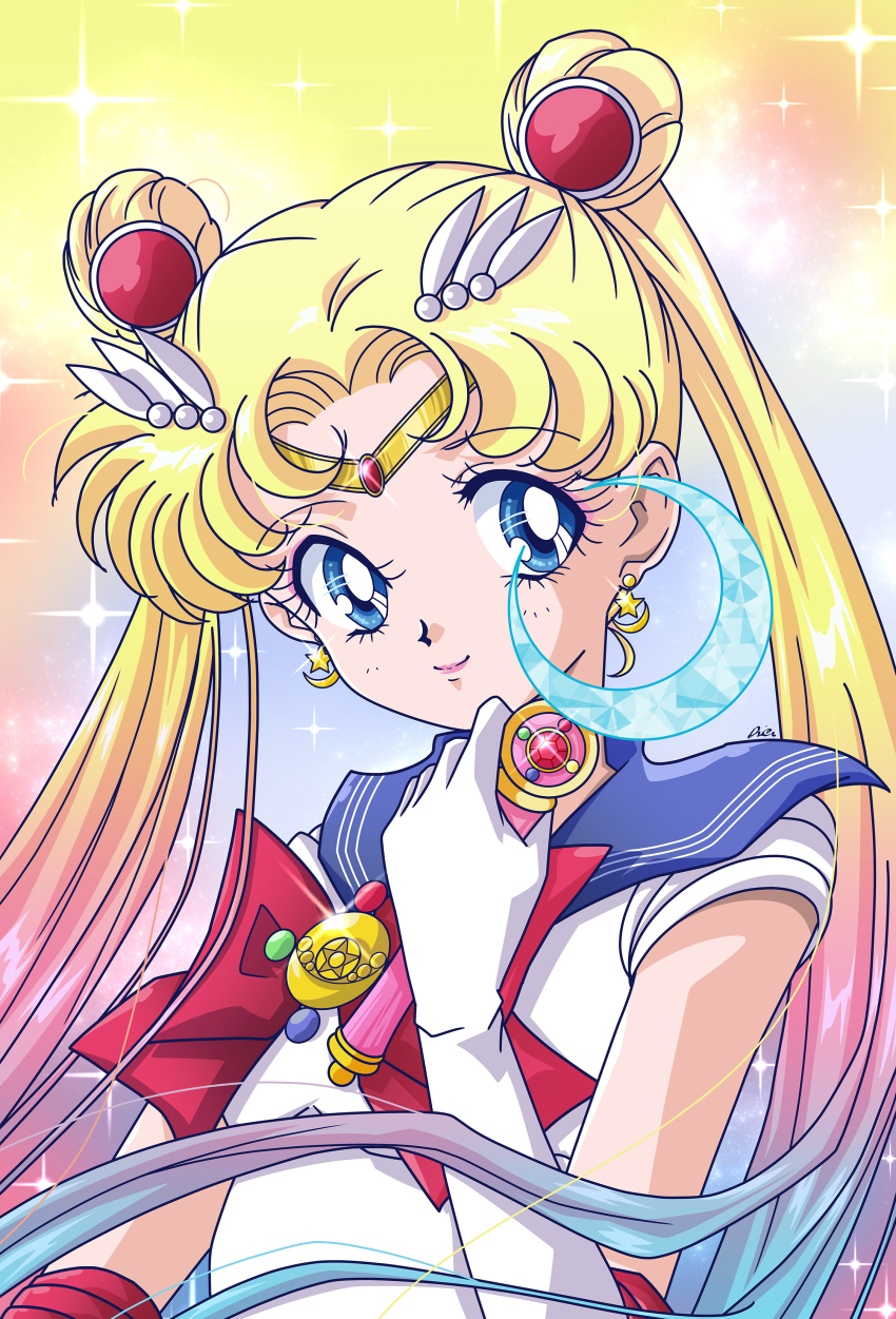 1girl, absurdres, bishoujo_senshi_sailor_moon, bishoujo_senshi_sailor_moon_(first_season), blonde_hair, blue_eyes, blue_sailor_collar, bow