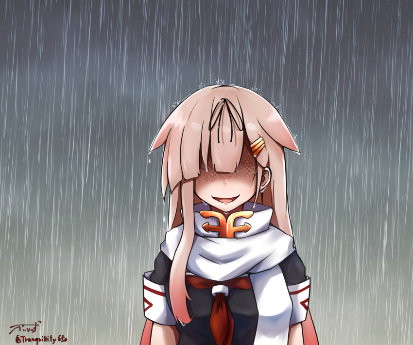 1girl, artist_name, baileys_(tranquillity650), black_serafuku, blonde_hair, commentary_request, female_focus, hair_flaps