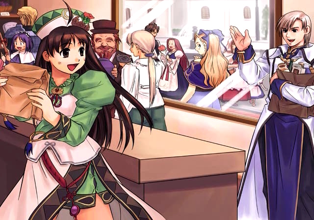 4boys, 5girls, atelier_(series), atelier_viorate, brigitt_sihern, gust, multiple_boys, multiple_girls