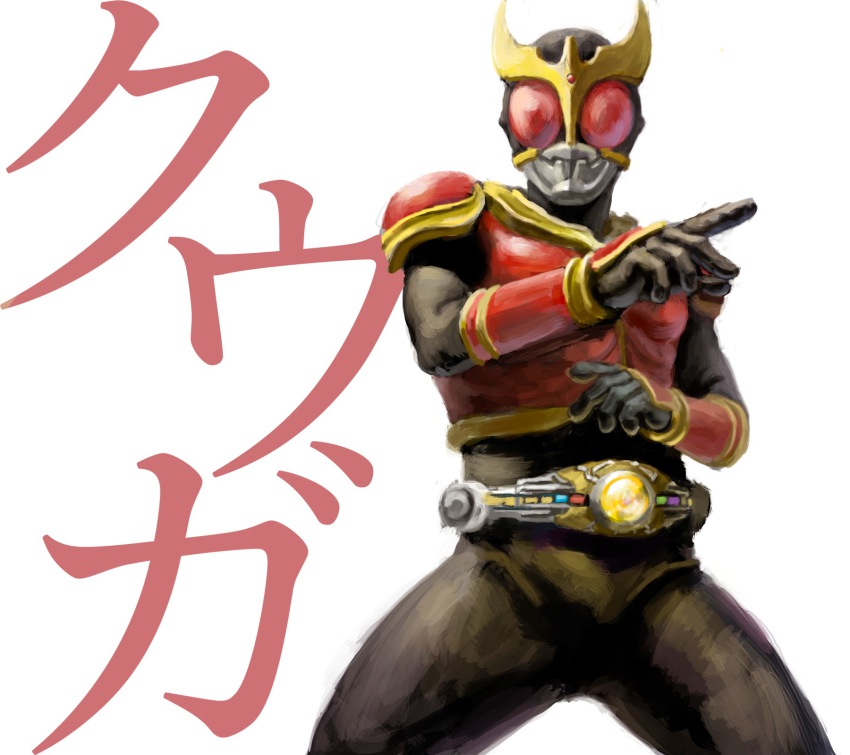 1boy, belt, highres, kamen_rider, kamen_rider_kuuga, kamen_rider_kuuga_(rising_mighty_form), male_focus, solo