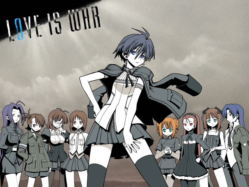 00s, 6+girls, adjusting_eyewear, ahoge, akizuki_ritsuko, alternate_hairstyle, amami_haruka, antenna_hair