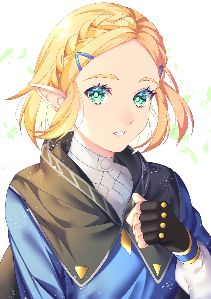 1girl, akapug621, blonde_hair, blue_eyes, blue_shirt, braid, cape, commentary_request