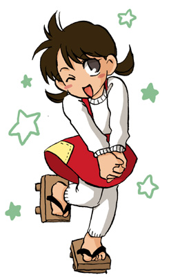 1700703, 1girl, ashita_no_joe, black_hair, child, female_focus, full_body, geta