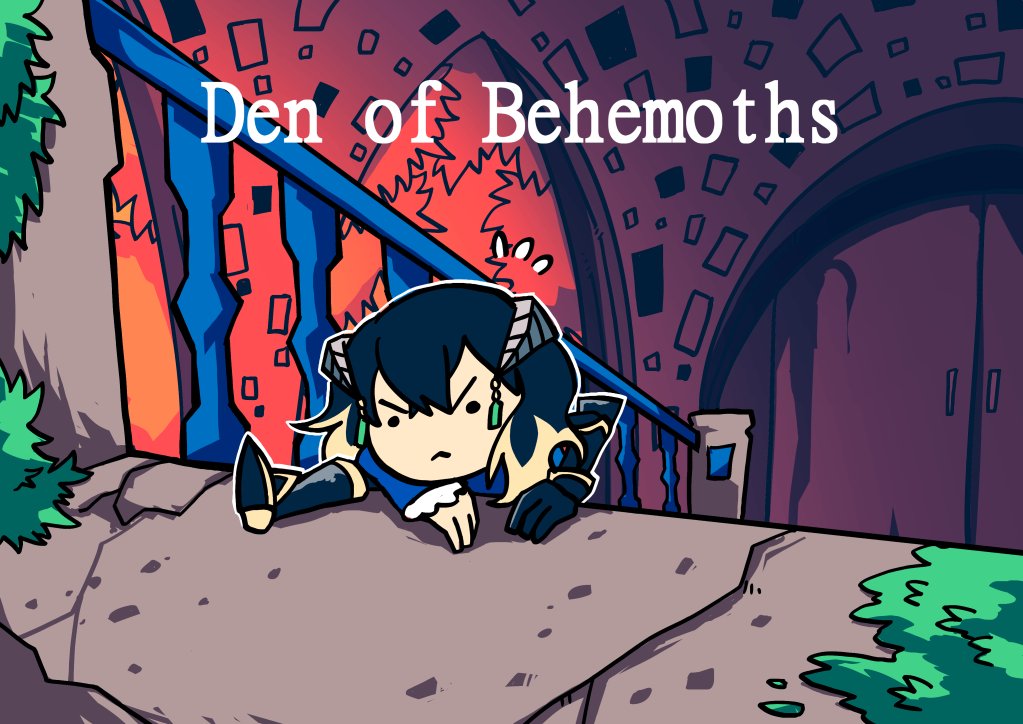 1girl, :<, black_hair, bloodstained:_ritual_of_the_night, bloodstained_(series), bush, climbing, commentary