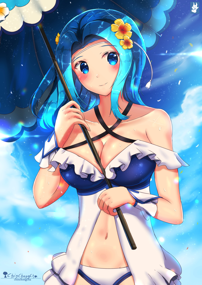 1girl, absurdres, alternate_costume, artist_logo, artist_name, bad_id, bad_pixiv_id, bare_shoulders