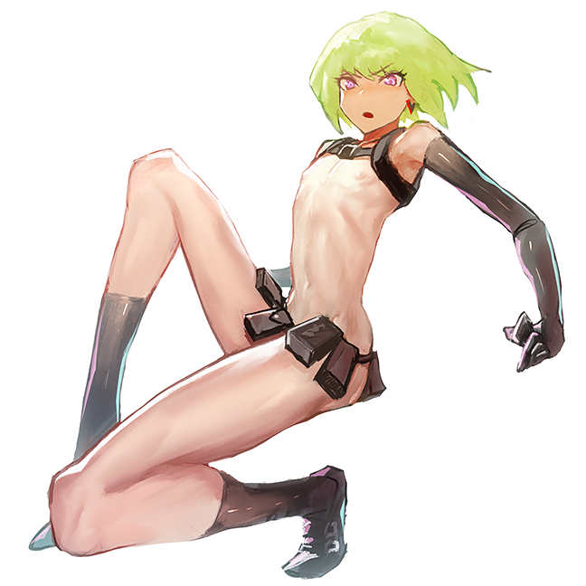 1boy, bad_id, bad_pixiv_id, belt, belt_pouch, black_gloves, blonde_hair, blush