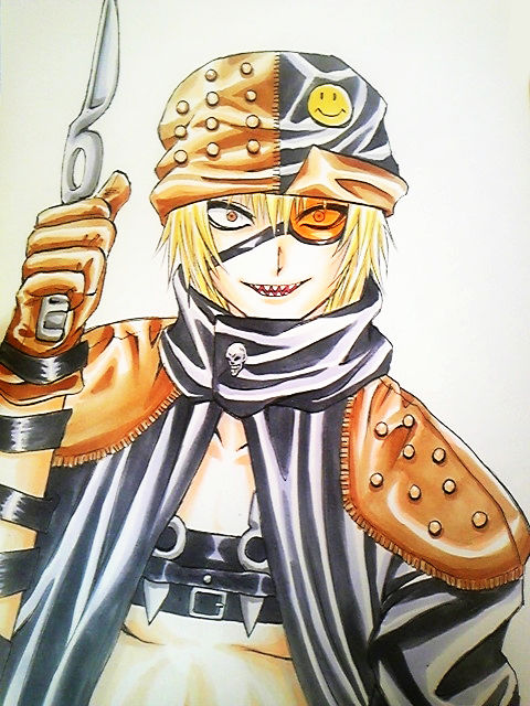 1boy, blade, blonde_hair, brown_eyes, clothes, galerians, galerians:_ash, gloves