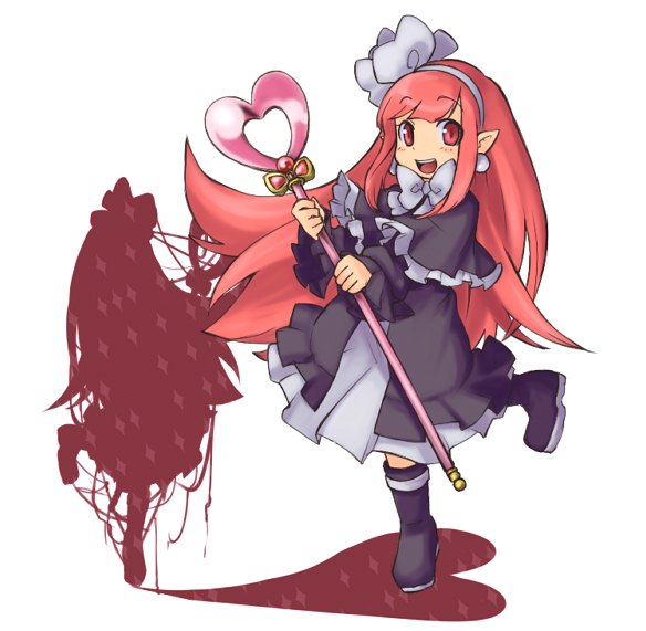 00s, 1girl, :d, disgaea, dress, female_focus, mage_(disgaea), makai_senki_disgaea