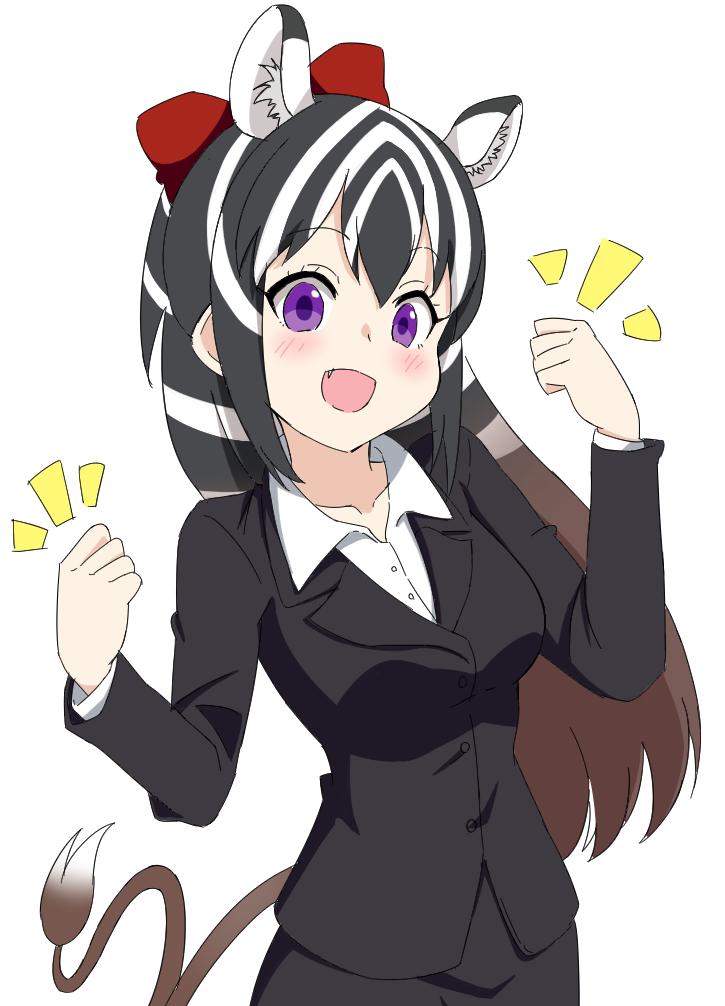 1girl, alternate_costume, animal_ear_fluff, animal_print, bad_id, bad_twitter_id, black_hair, black_jacket