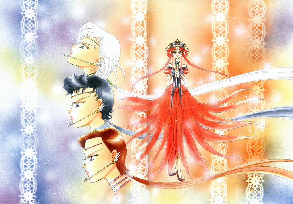 1990s_(style), bishoujo_senshi_sailor_moon, bishoujo_senshi_sailor_moon_sailor_stars, black_hair, brown_hair, dress, green_eyes, kou_seiya