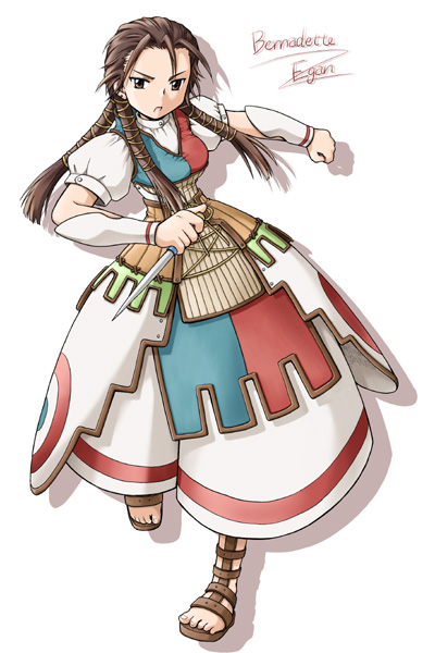 1girl, bernadette_egan, dagger, female_focus, gensou_suikoden, gensou_suikoden_v, holding, holding_dagger
