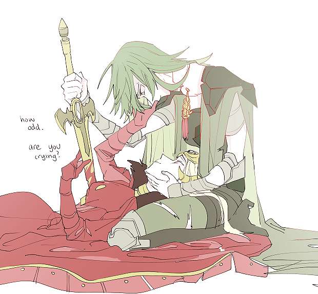 2girls, armor, blonde_hair, blue_eyes, blue_hair, blush, breasts, female_byleth_(fire_emblem)