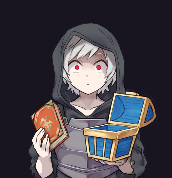 1boy, alter_ego_conjurer, armor, black_background, book, botamochi_(exwelder), breastplate, gameplay_mechanics