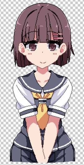 1girl, akari_(summer_memories), brown_eyes, brown_hair, child, female_focus, ikeda_(kasutera), necktie