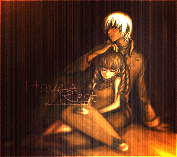 1boy, 1girl, 7h2o, player_character_(mabinogi), bad_id, bad_pixiv_id, brown_hair, drill_hair