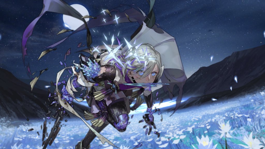 1girl, artist_request, blue_eyes, breaking, broken, broken_weapon, contender_(dragon's_son)_(girls'_frontline), contender_(girls'_frontline)