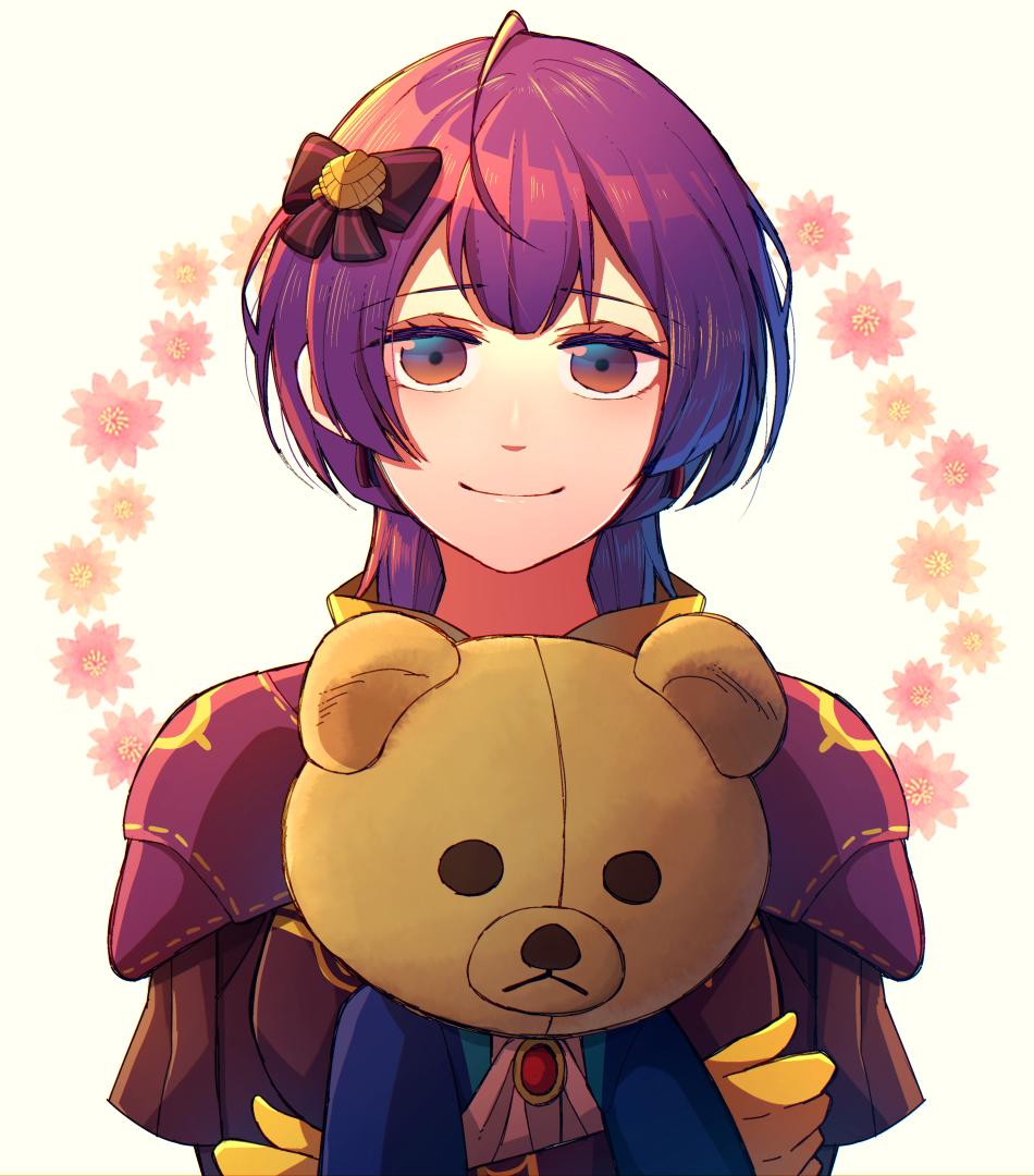 1girl, bad_id, bad_twitter_id, bernadetta_von_varley, bernadetta_von_varley_(timeskip), bow, closed_mouth, female_focus